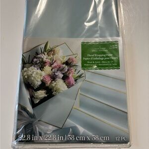 Ashland Blue and Gold Striped Floral Wrap